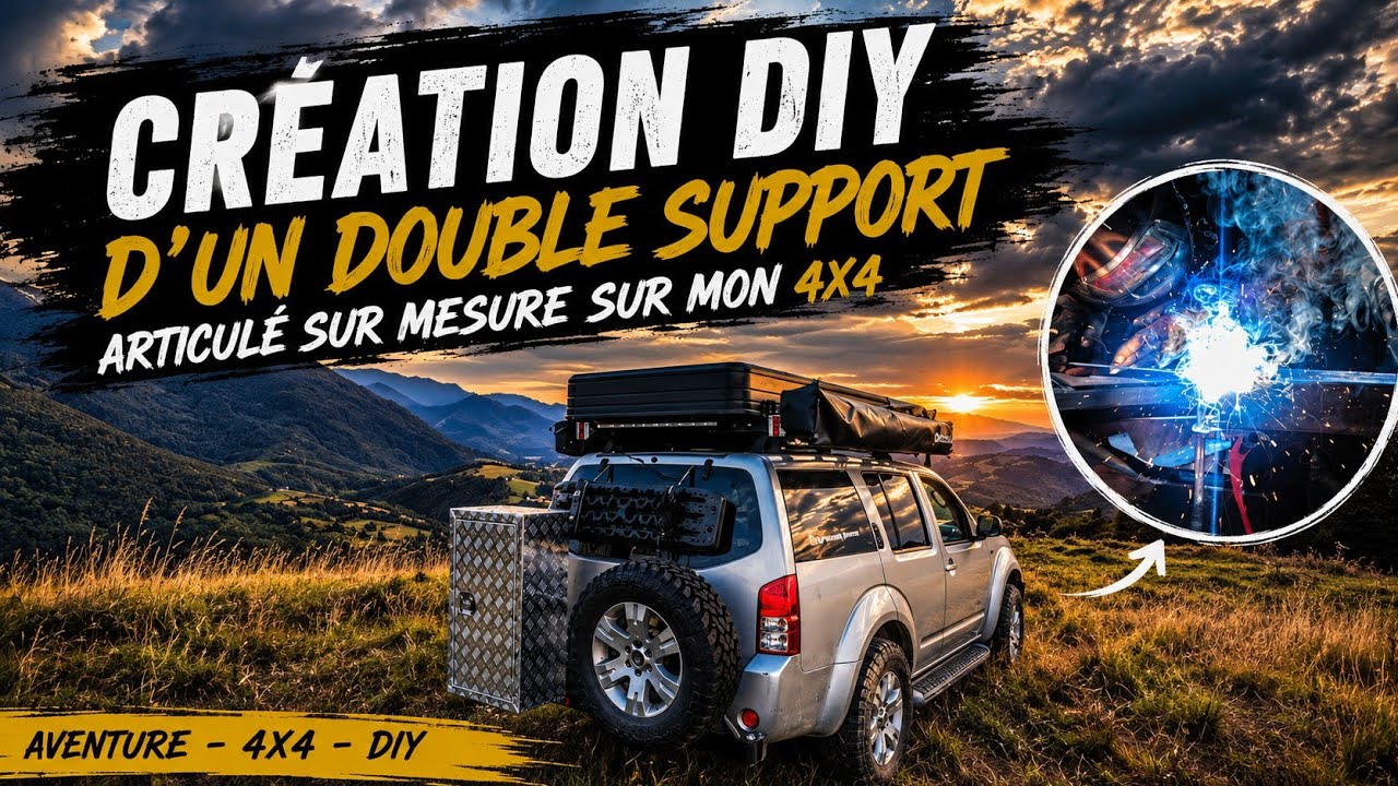 Création DIY d'un double support articulé pour mon 4x4