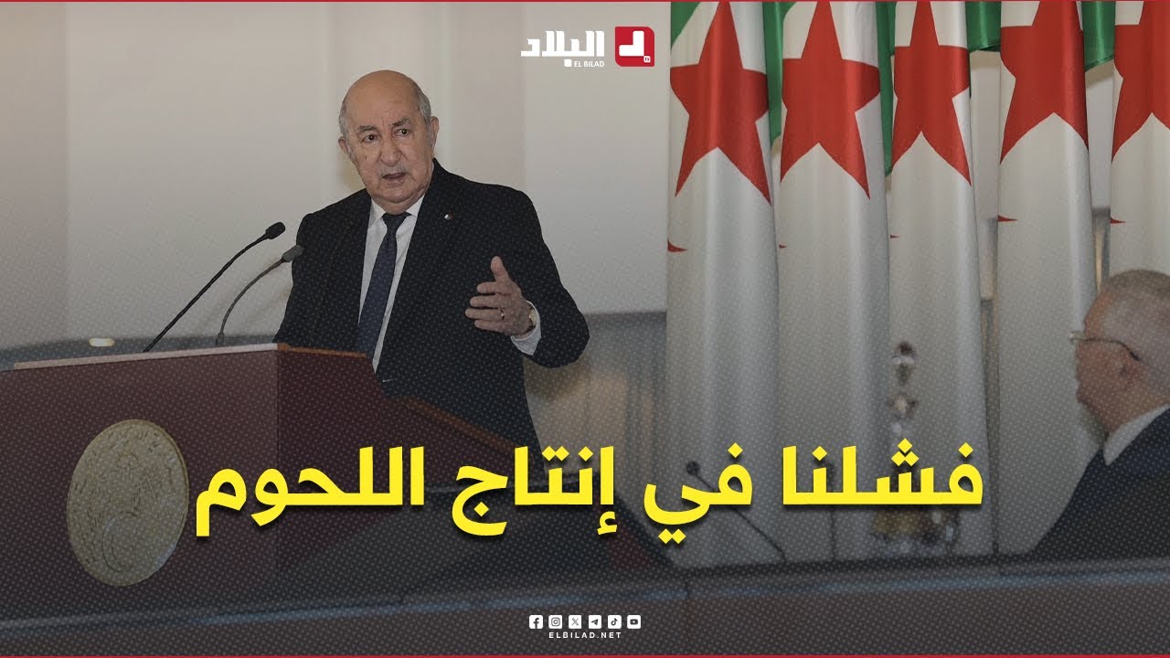 الرئيس تبون: فشلنا في إنتاج اللحوم بكل أنواعها وهذا يطرح علامات استفهام كبيرة