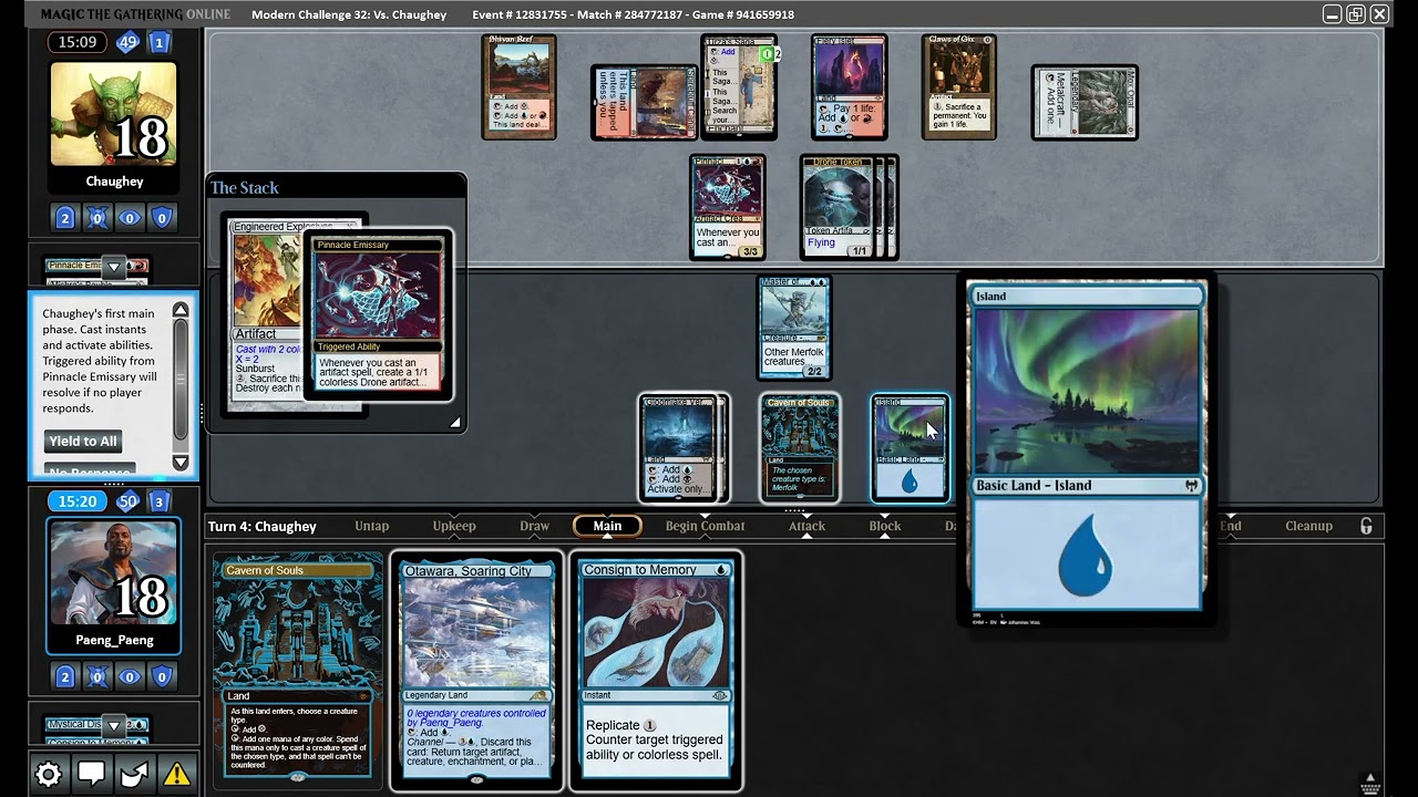 PAENG_PAENG MTGO MODERN CHALLENGE MERFOLK vs UR AFFINITY 02 February 2026