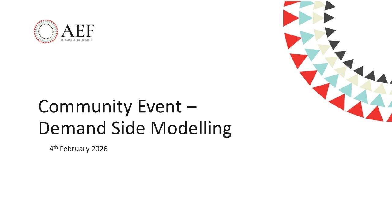 AEF - Community Event - Demand Side Modelling