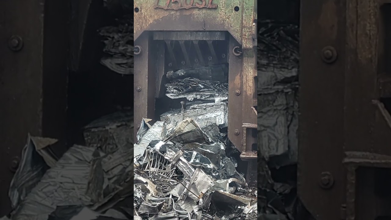 The big shear in action! #Scrap-Life #recycle #recycling #business #processing #steel #metal #money