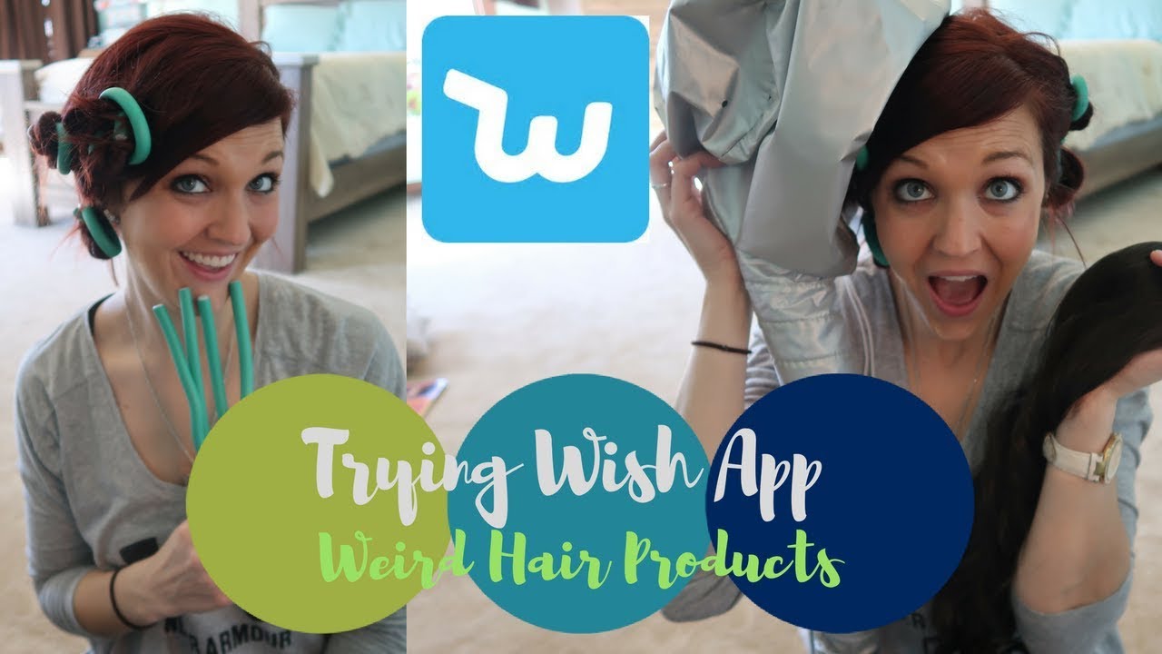 REVIEWING WISH APP HAIR  PRODUCTS | WISH APP | WEIRD HAIR  PRODUCTS |