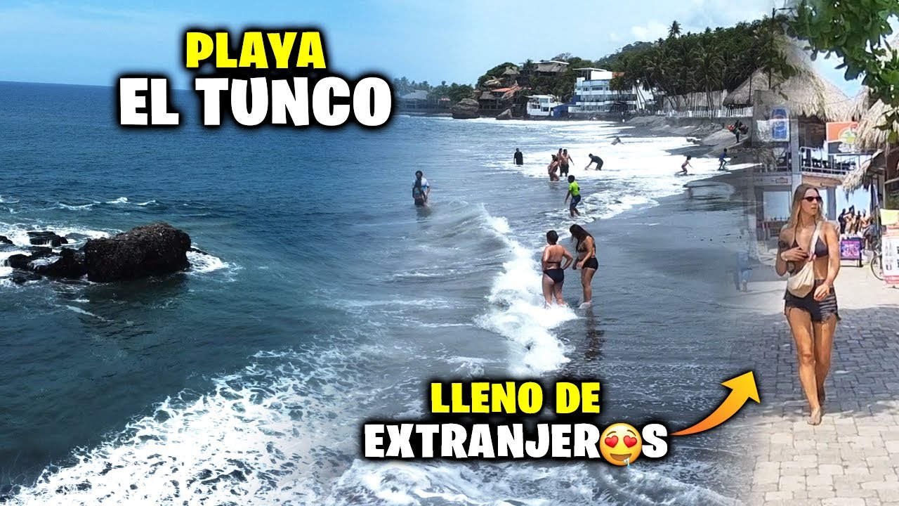 🚨HERMOSA PLAYA EL TUNCO El Salvador 😎 Surf City