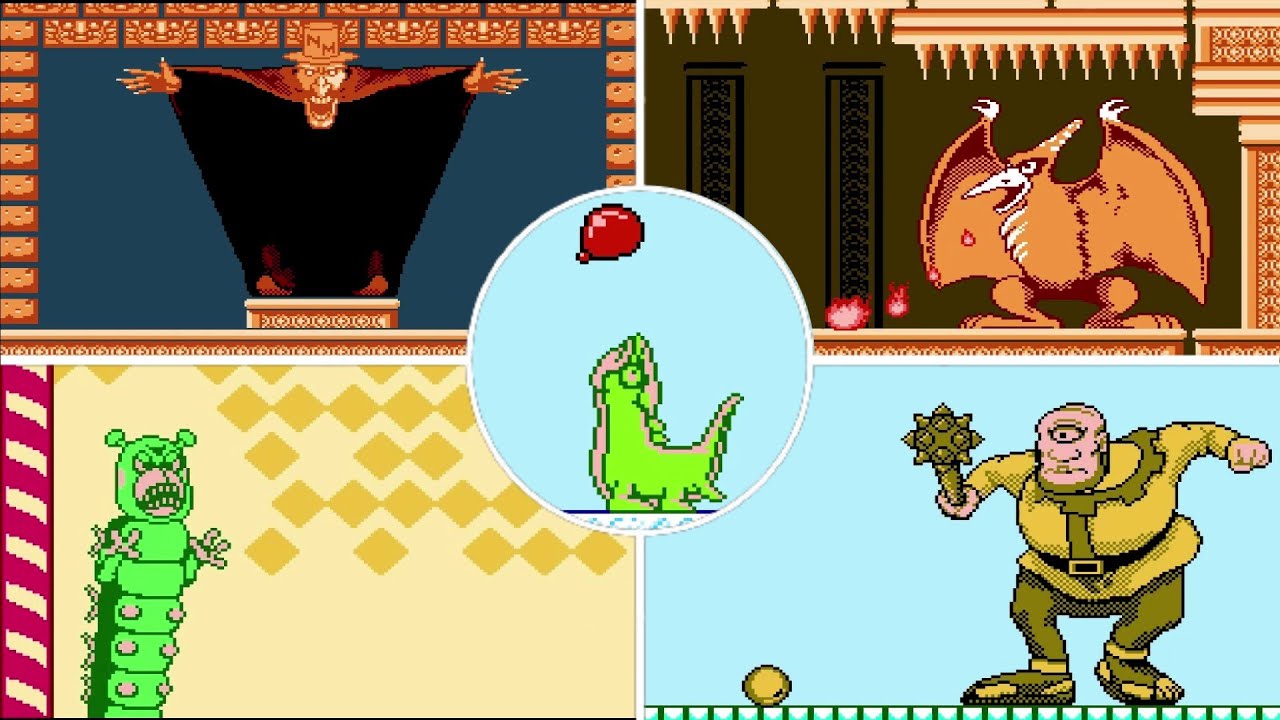 Kid Klown in Night Mayor World (NES) All Bosses (No Damage)