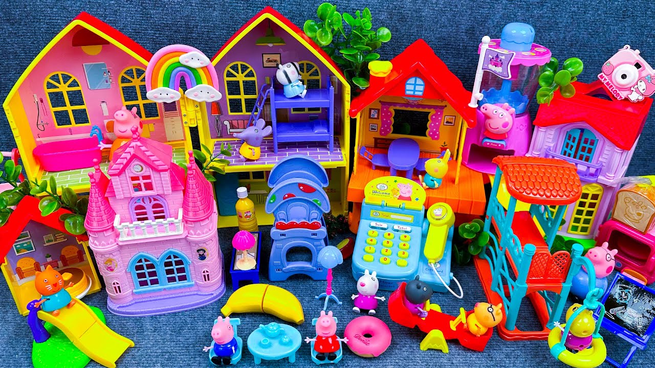 20 Minutes Satisfying with Unboxing Peppa Pig Castle & Family Playground Playset ASMR | Review Toys