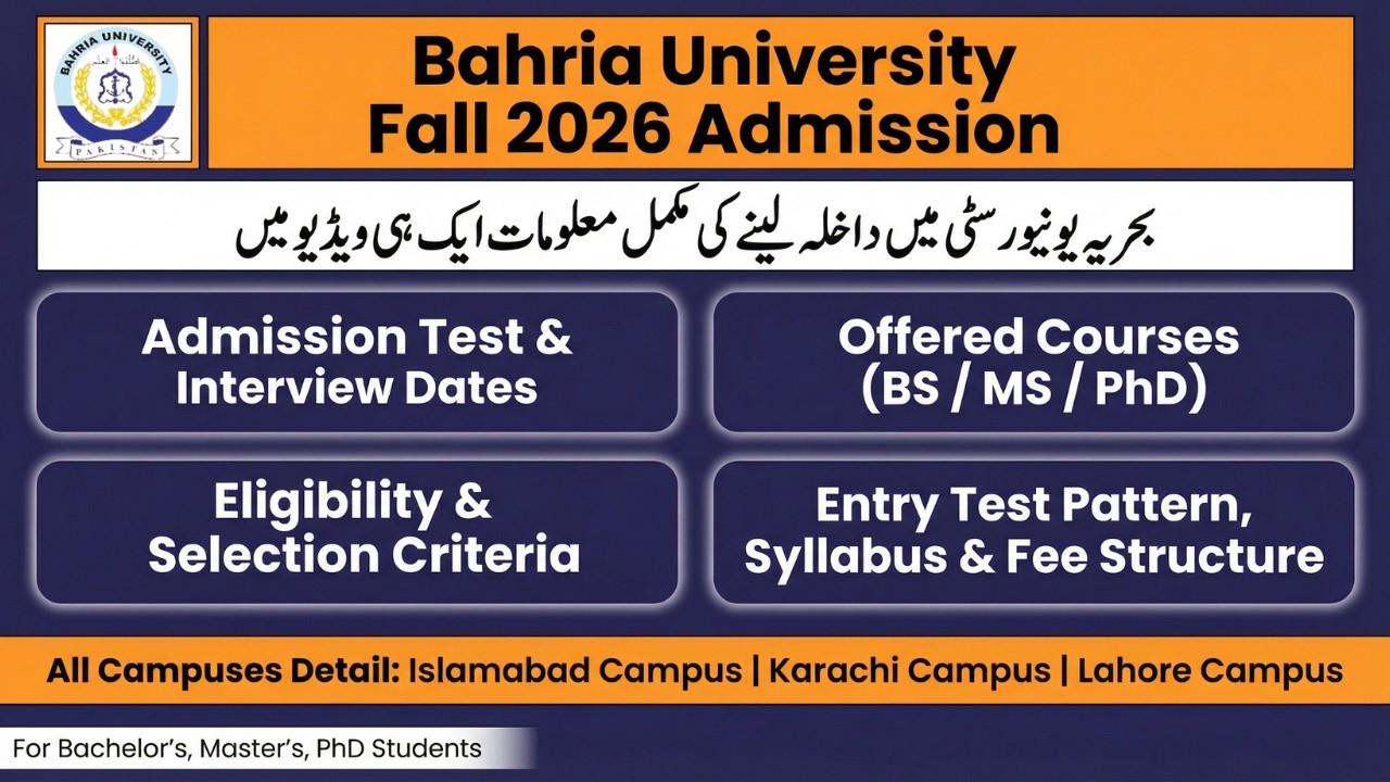 Don&rsquo;t Apply to Bahria University Fall 2026 Admission Before Watching This! (All Campuses & Programs)