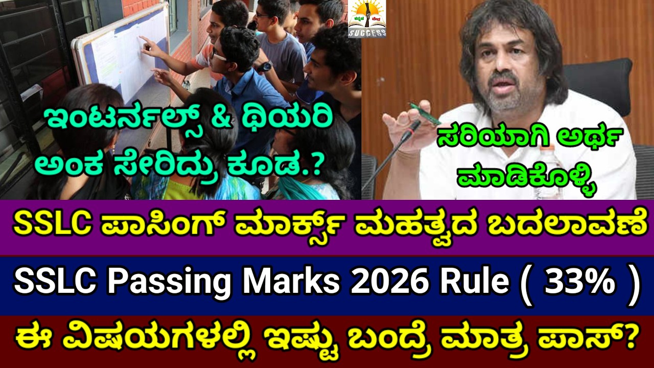 SSLC Passing Marks 2026 |Big Change |KSEAB | Internals + Externals Marks | SSLC Passing Marks 