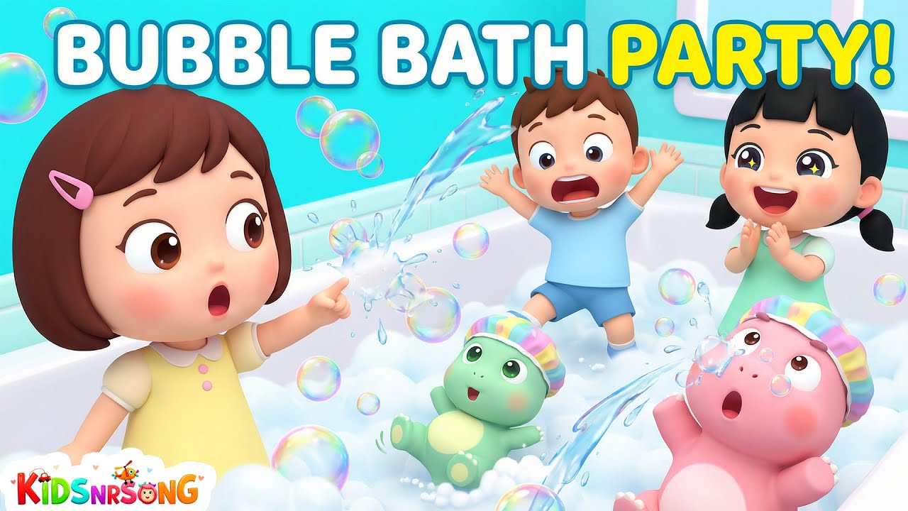 Bubble Bath for Baby Dinosaurs 🛁🦕 | Preschool 3D Animation Story | Kids Nursery Rhymes Song