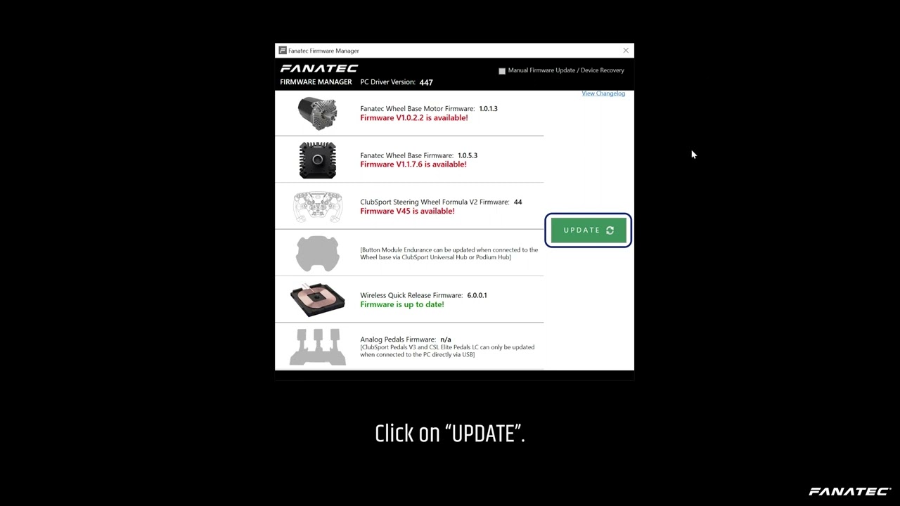 Steering Wheel Firmware Update - EN