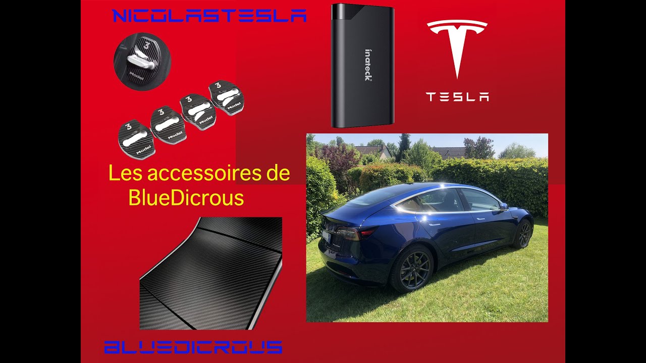 Ma Tesla Model3 : BlueDicrous et ses accessoires !