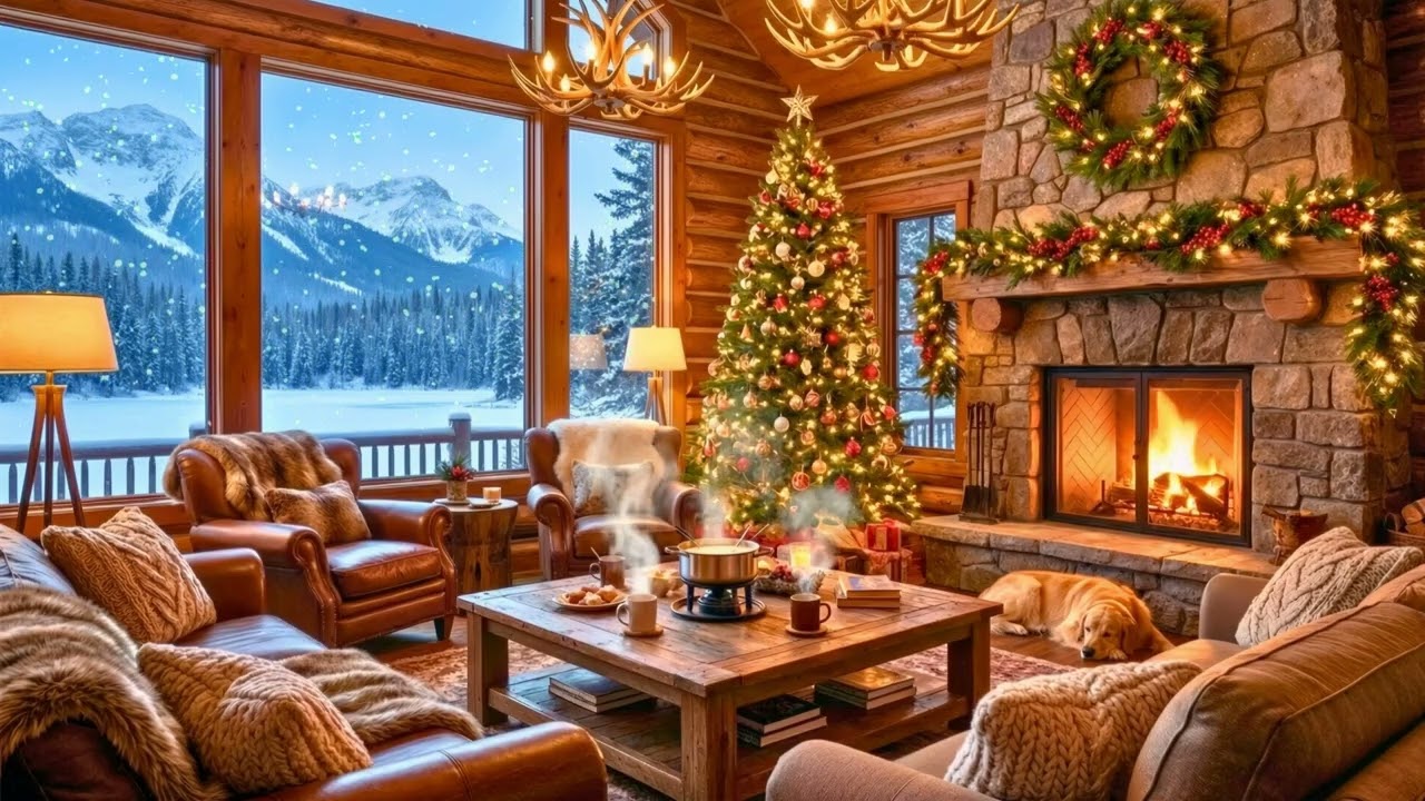 Warm Snowy Coffeehouse ❄️☕ Smooth Jazz Piano & Blizzard Sounds for Relaxation
