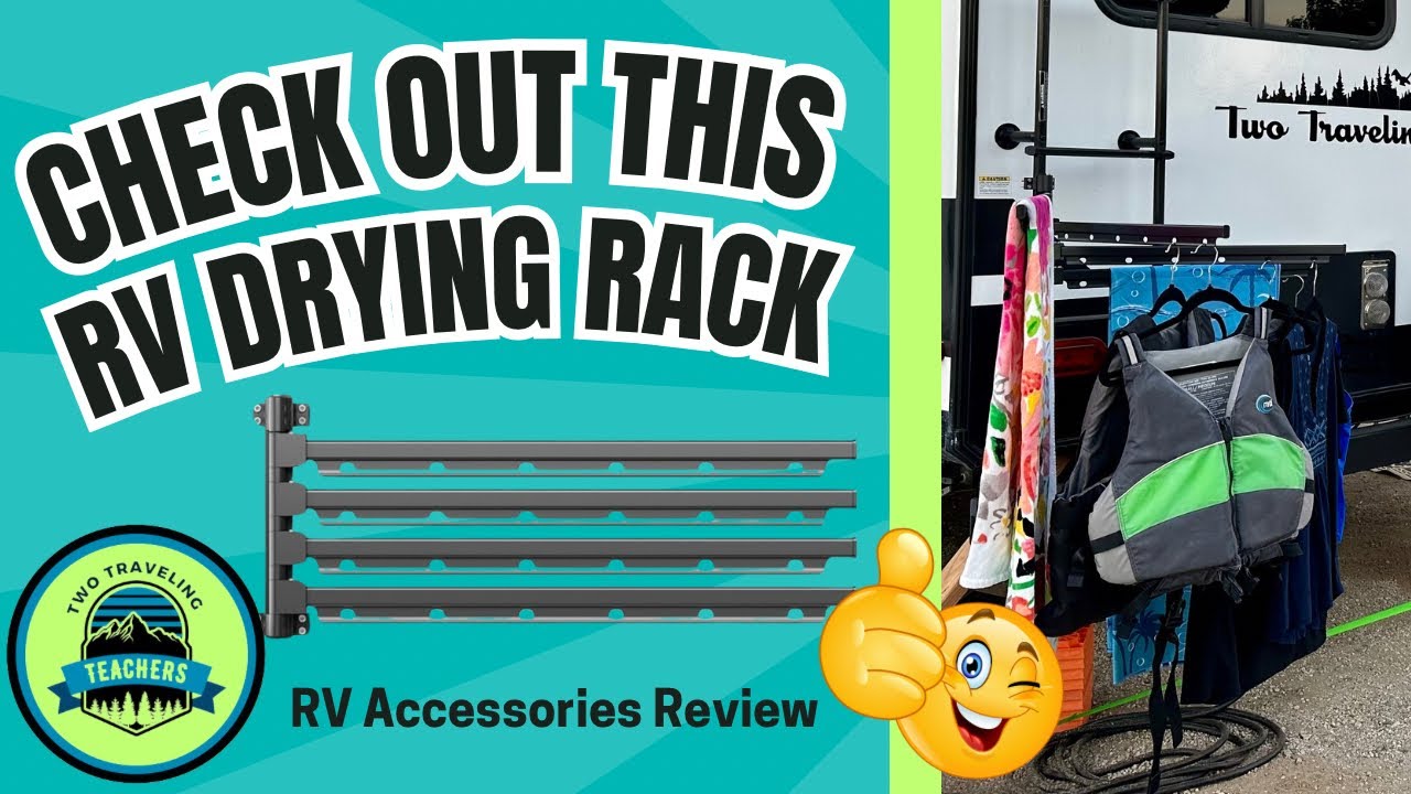 Easy RV Laundry Solution: Ladder-Mounted Clothes Drying Rack Review