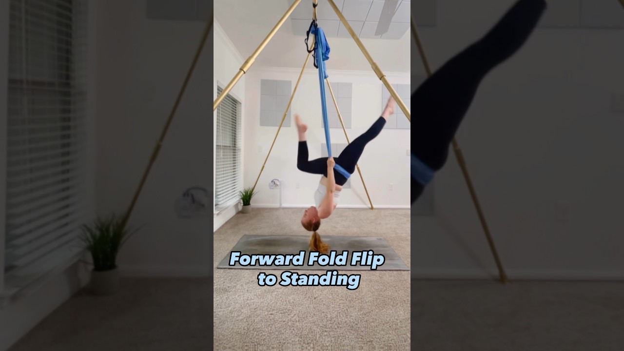 3 Beginner Aerial Yoga Transitions #aerialyoga #aerialhammock