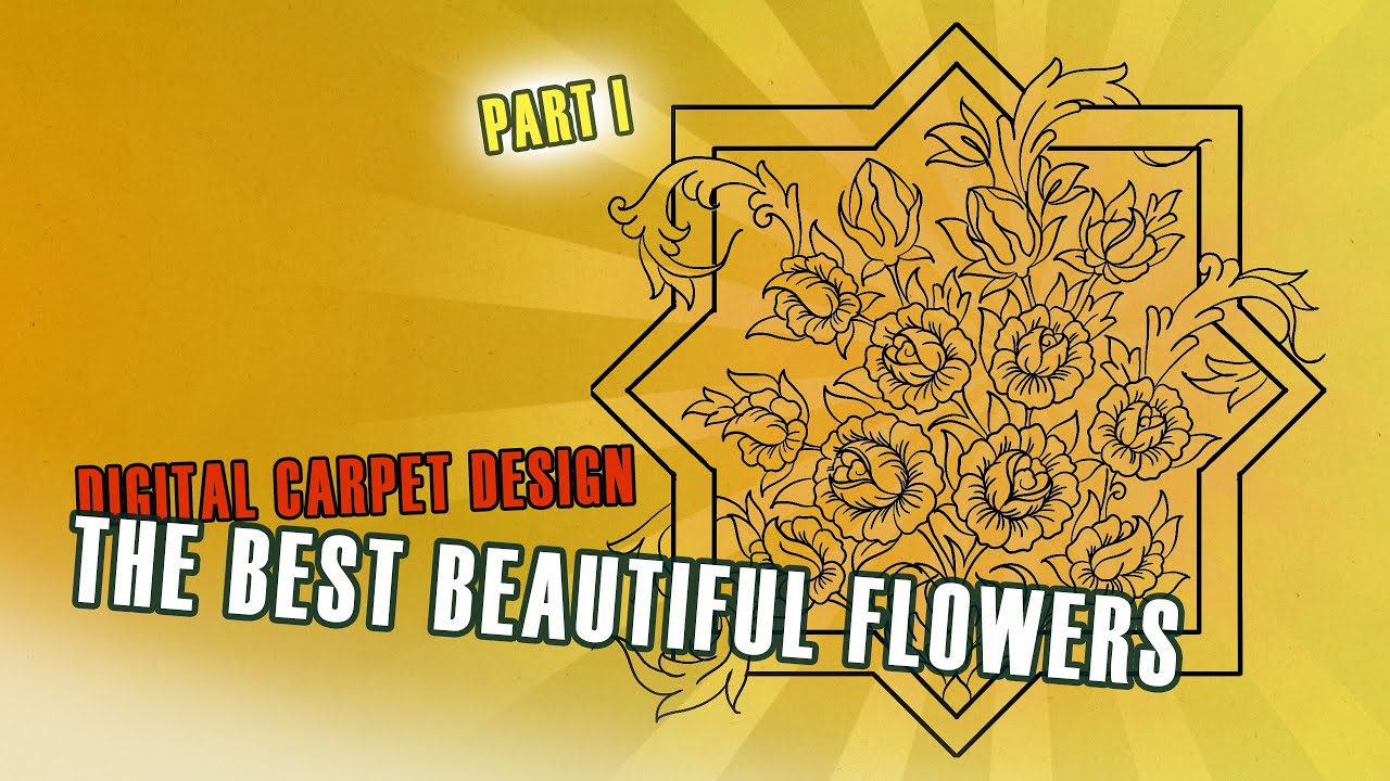 Carpet design video tutorials: How to design beautiful flowers within geometric patterns, Part I