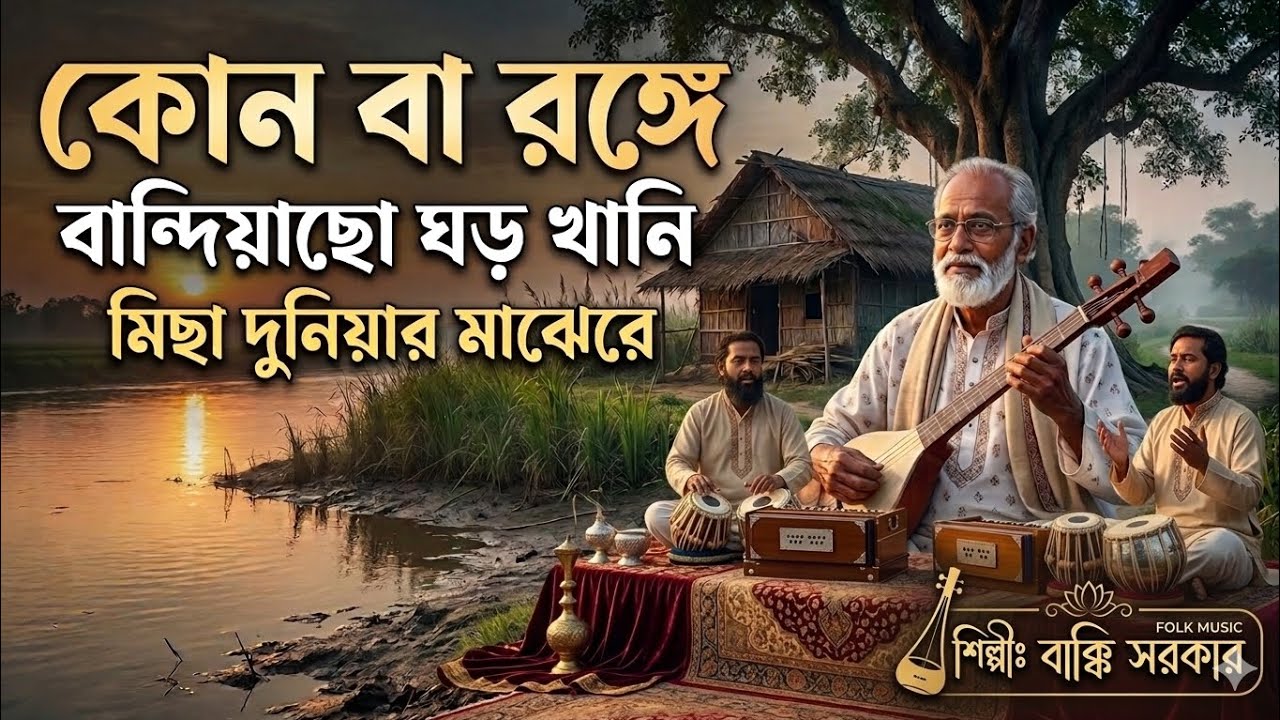 মন ছুঁয়ে যাওয়া সেই বিখ্যাত গান - কোন বা রঙ্গে বান্ধিয়াছো ঘর | শিল্পী: বাক্কি সরকার 