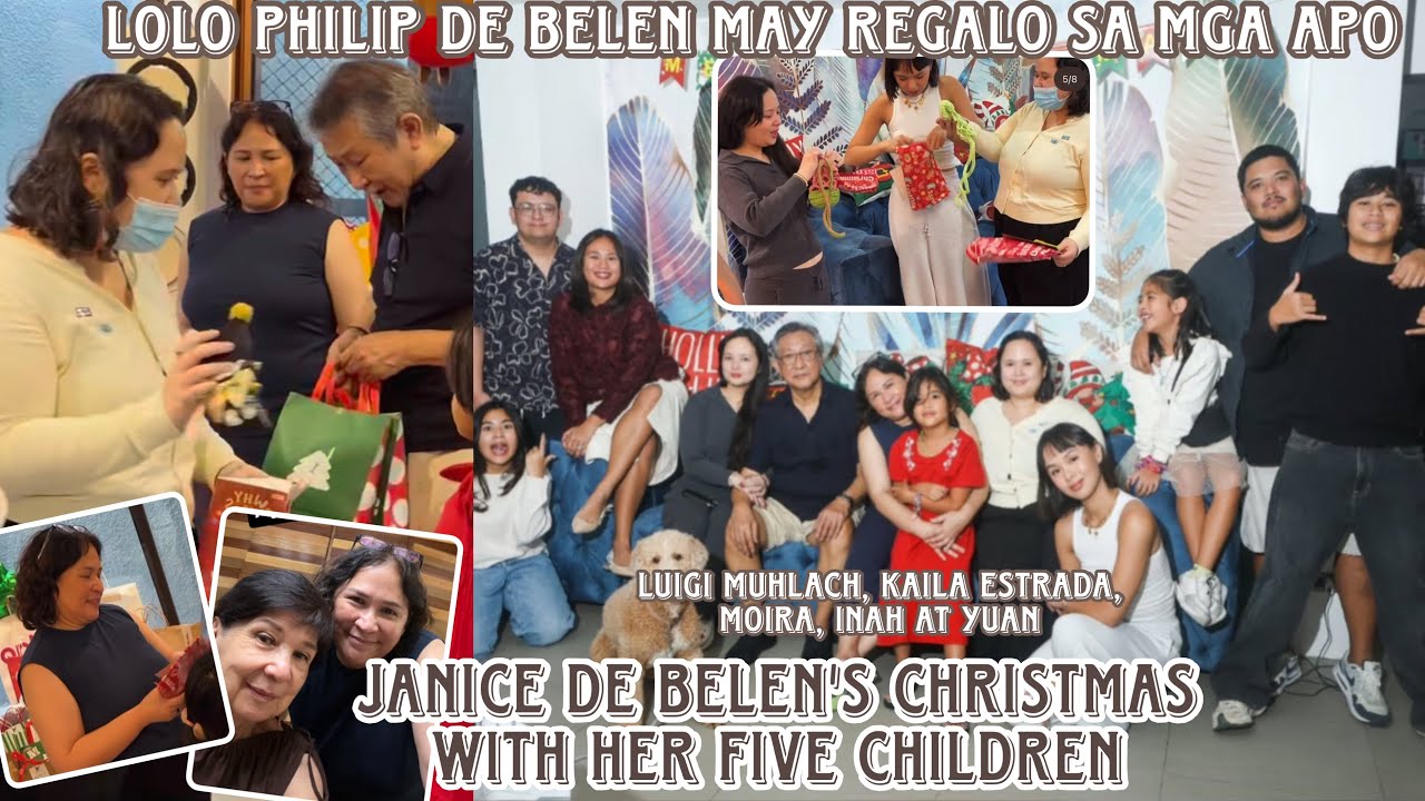Janice De Belen Christmas with her 5 children 💫 Lolo Philip de Belen may regalo para sa mga apo
