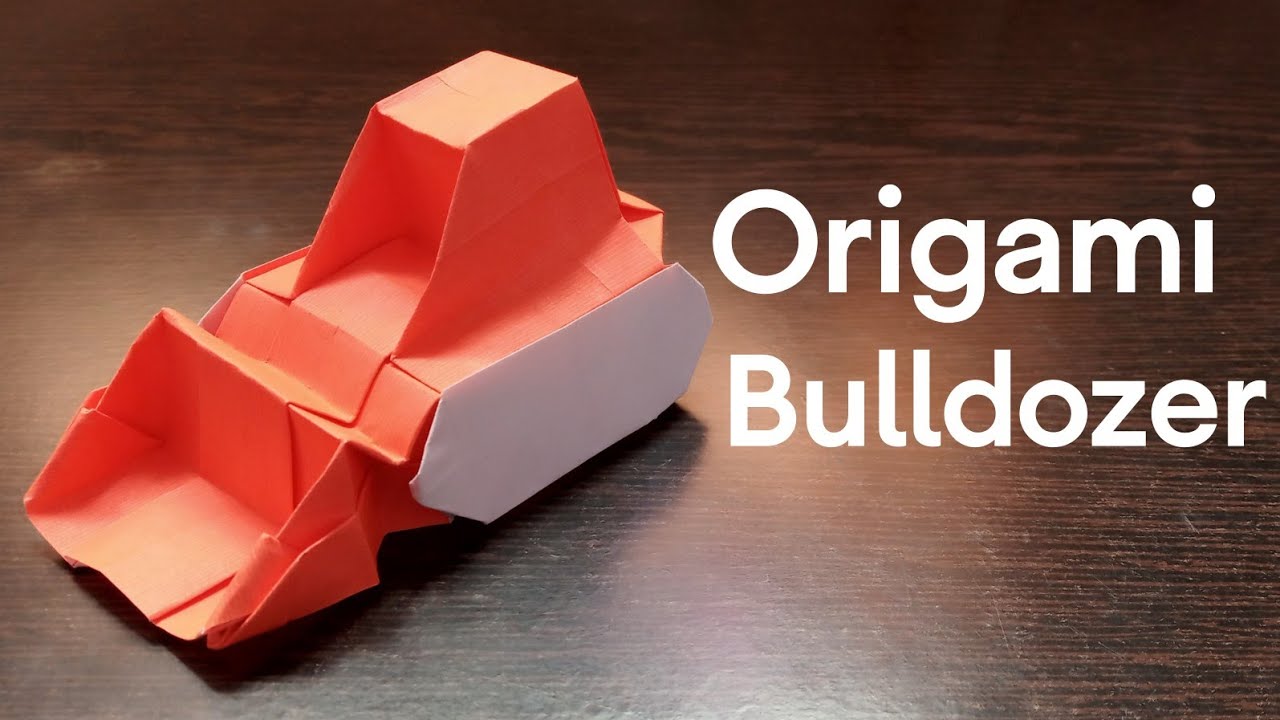 Origami Easy Bulldozer , Paper JCB