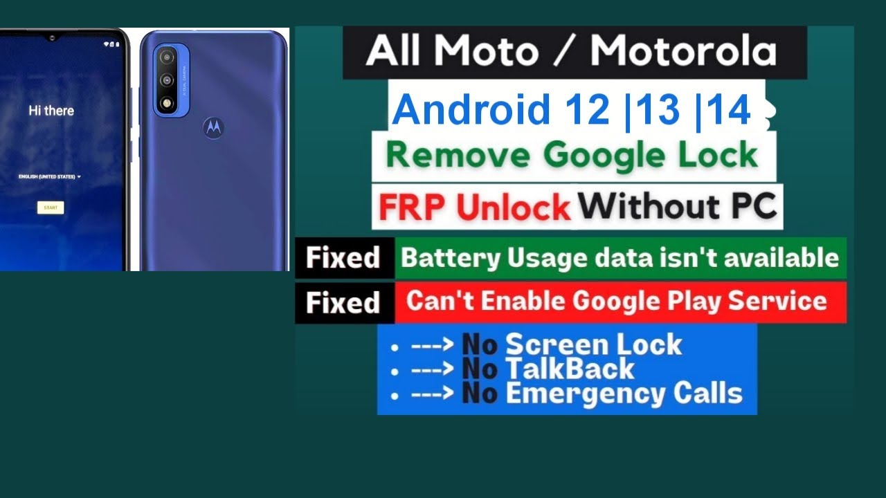 FRP Moto G Pure | FRP Bypass all Motorola Android12, 13,14| Without pc