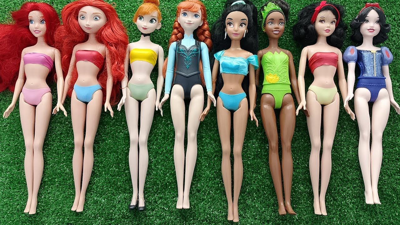 Mattel Disney Princesses Dress up Ariel, Rapunzel, Belle, Tiana, Sindirella, Mulan DIY