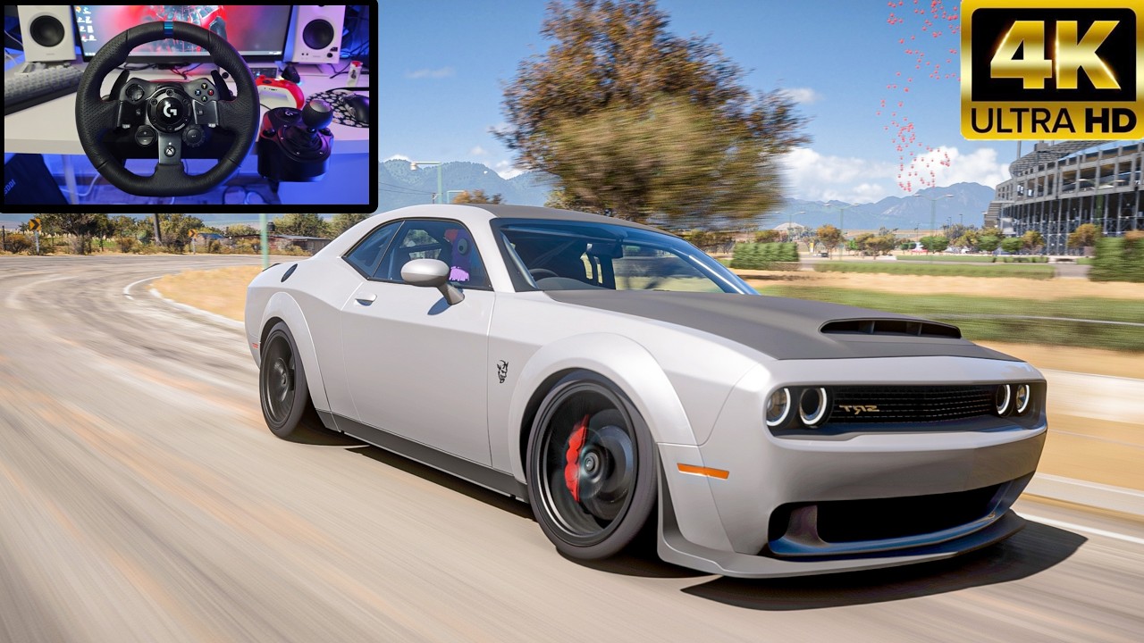 Dodge Challenger SRT Hellcat | Forza Horizon 5 | Logitech G923  Steering Wheel Gameplay