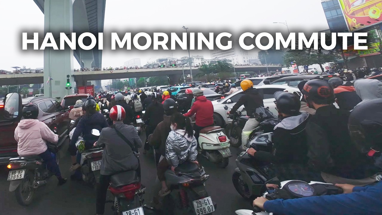 Motorbike Ride to Work in Vietnam | Real Street Sounds
