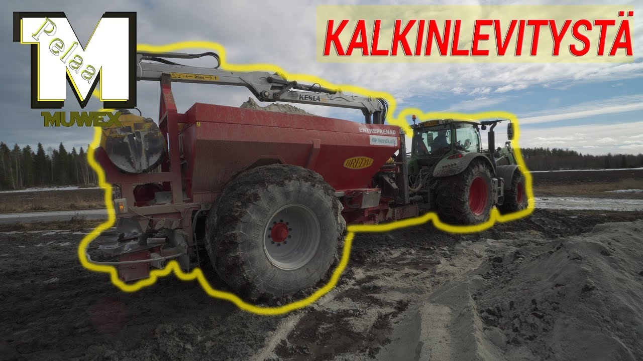 Kalkinlevitystä Vähässäkyrössä - Fendt 724 - Bredal - Jan Asplund