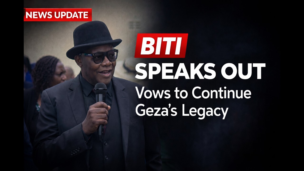 Tendai Biti Vows to Continue Geza’s Legacy, while addressing mourners at during his burial.