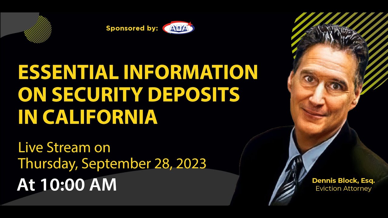 Essential Information on Security Deposits in California