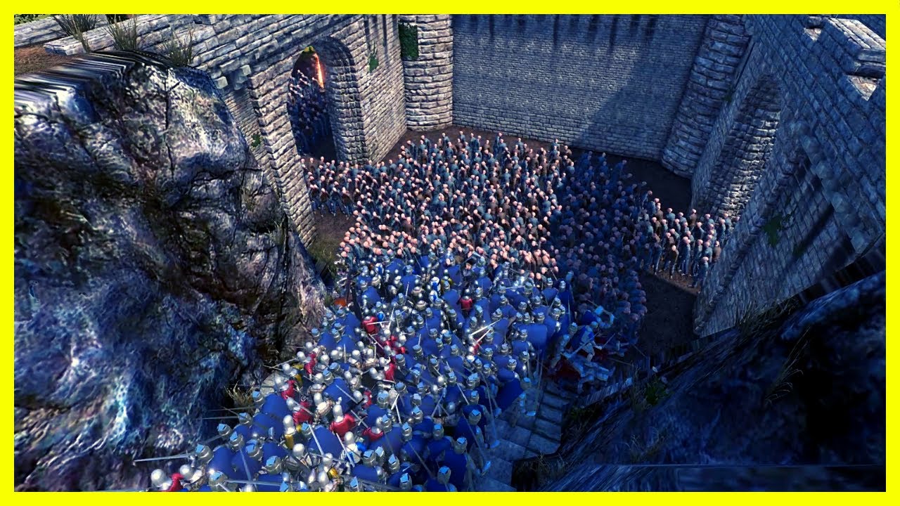 MEDIEVAL SOLDIERS PROTECT THE CASTLE OF 10,000 ZOMBIES | Ultimate Epic Battle Simulator (UEBS)