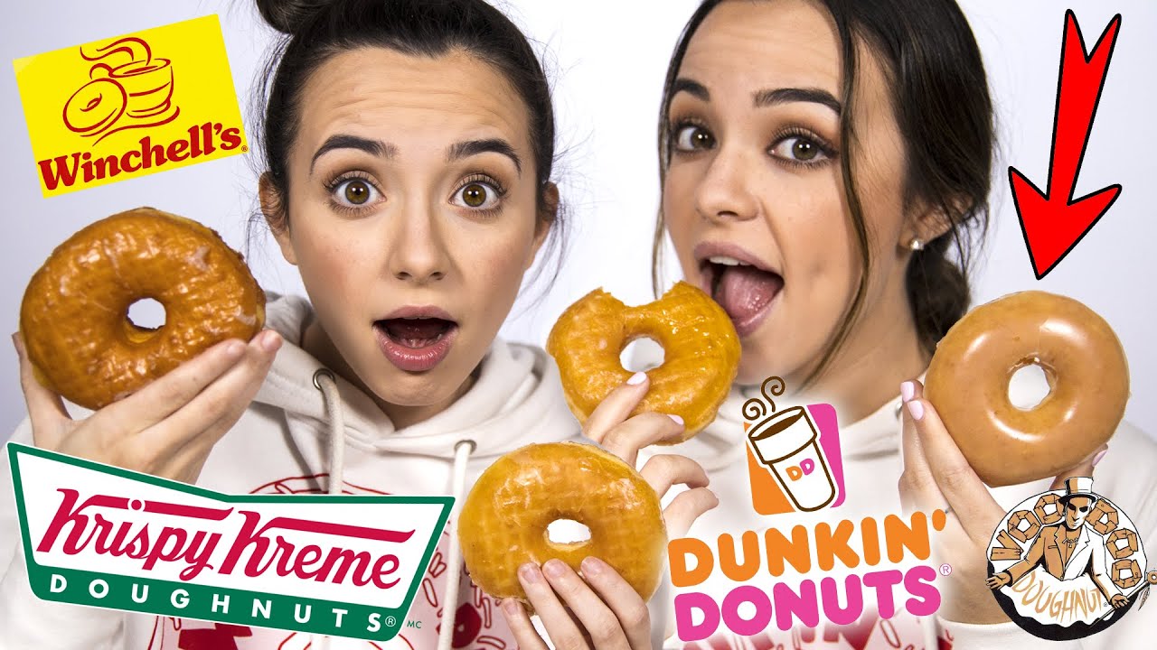 Can We Find The Krispy Kreme? Donut Taste Test BLINDFOLDED! (GAME) Merrell Twins
