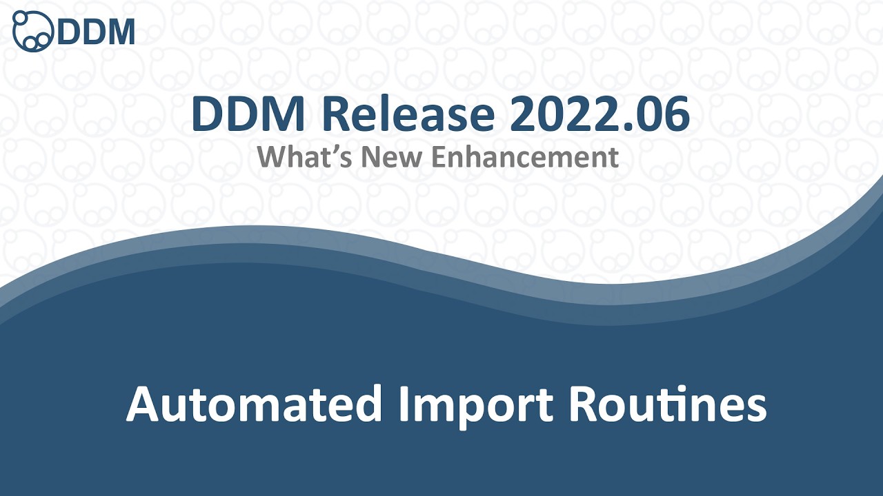 DDM Release 2022.06 - Automated Import Routines