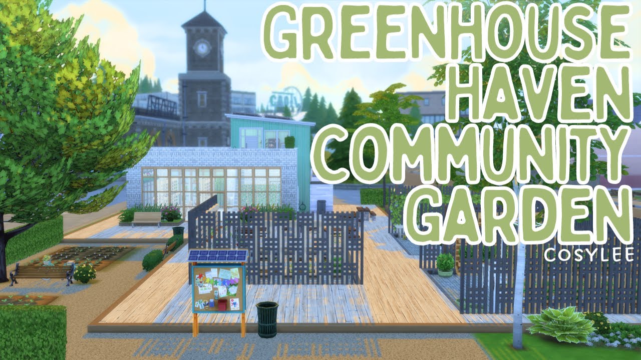 greenhouse community garden | sims 4 | speed build