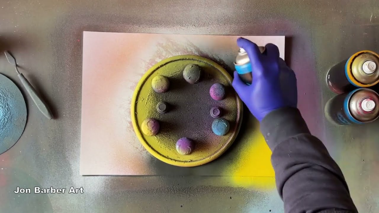 Water Based - Planet Painting with Spray Paint