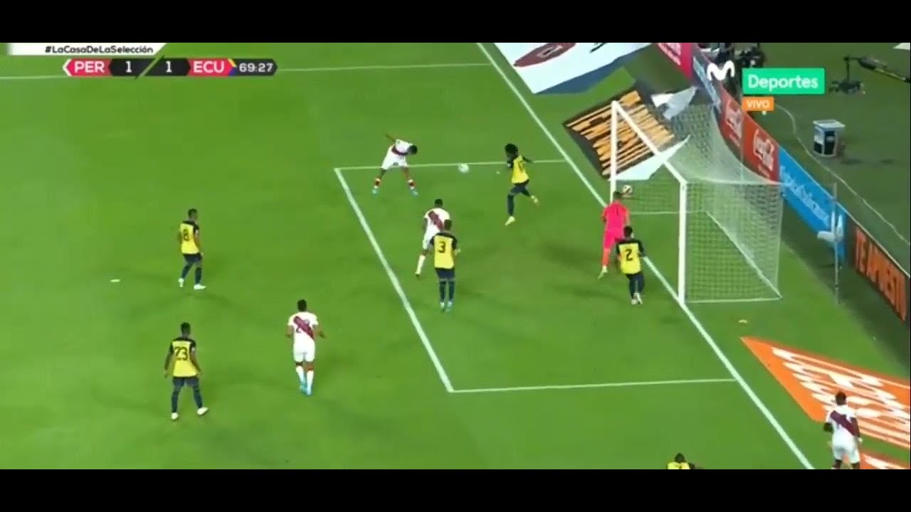 Gol de Edison Flores Peru 1-1 Ecuador Eliminatorias Qatar 2022