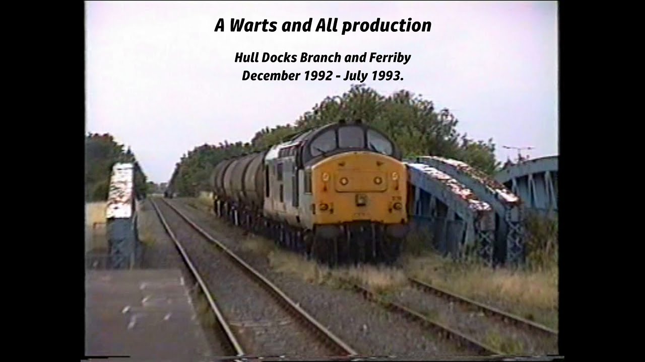 Trains on the branch to Hull Docks and at Ferriby Dec 92 to July 93 'Warts and All'.