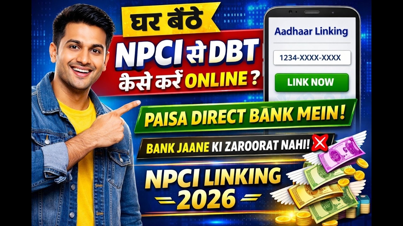 Ghar Baithe DBT Kaise Activate Kare 2026 | NPCI Se Online Aadhaar Linking | Bank Jaane Ki Zaroorat