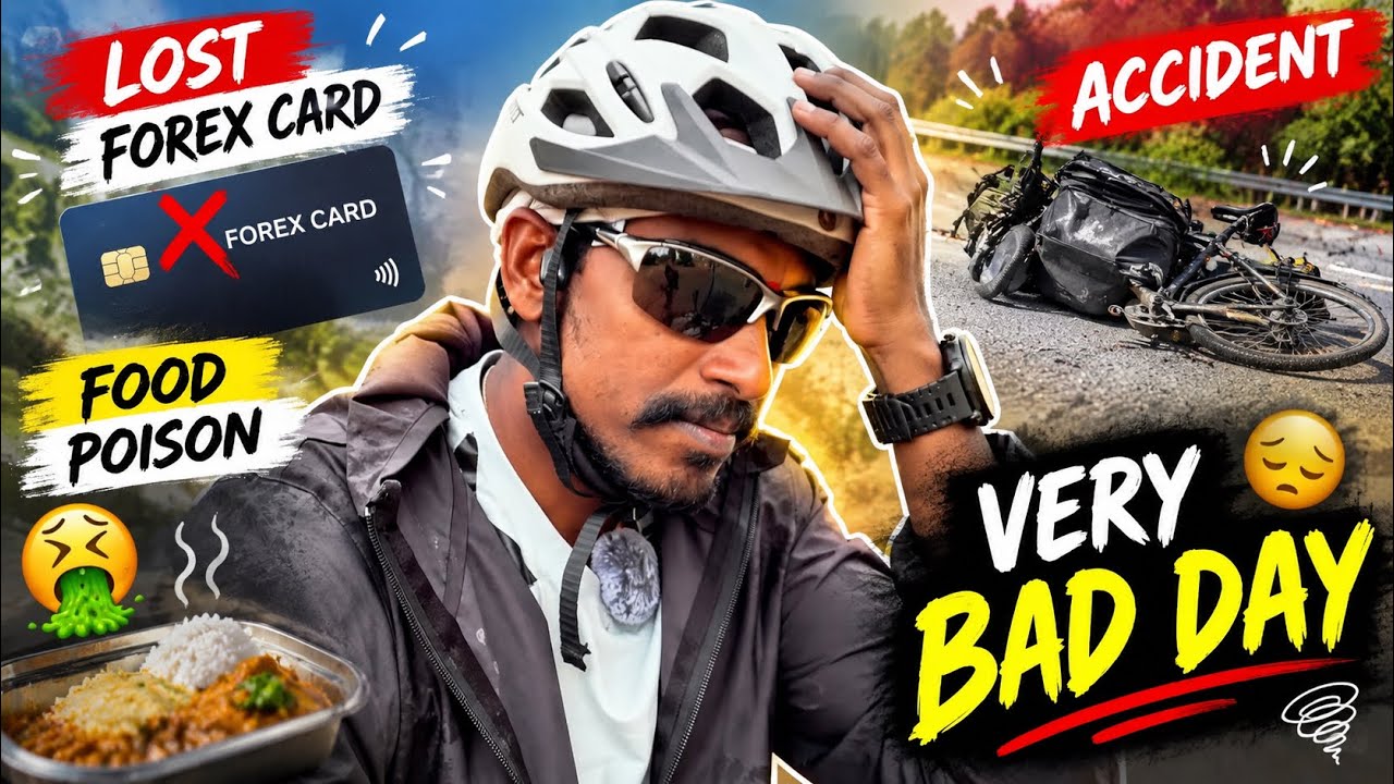 VLOG-61 I Lost My Forex Card, Got Food Poisoning & Had an Accident 😰 | Europe Cycling Journey