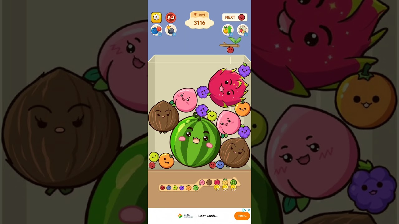 Creating Watermelon trick | Fruit Merge | #gaming #gameplay #tricks #watermelon 
