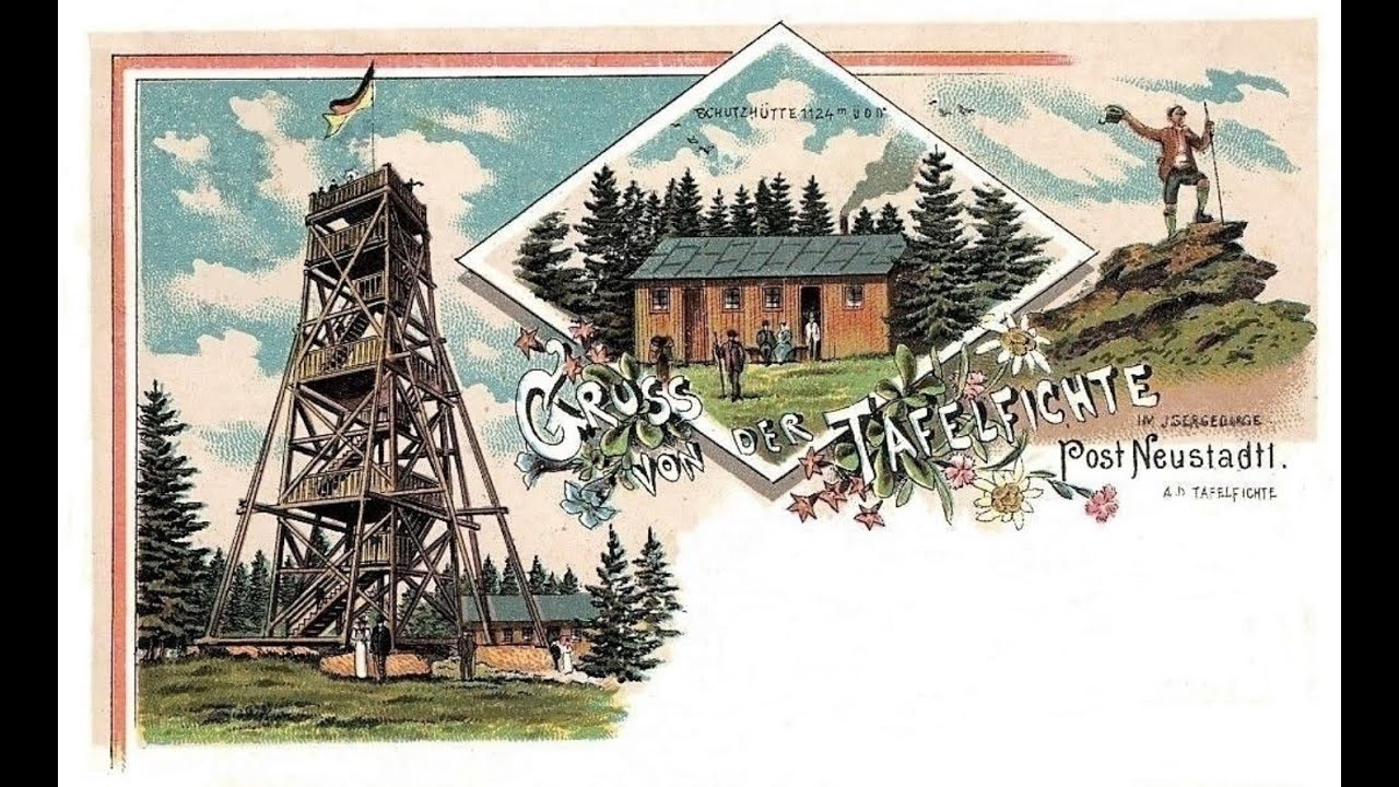 AussichtsTurm Smrk Tschechien TafelFichte am IserGebirge