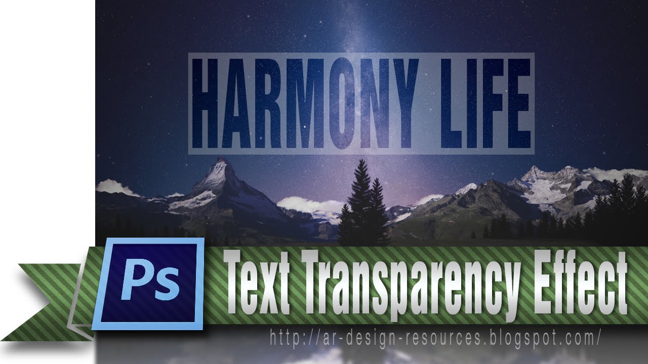 Text Transparency Effect &mdash; Photoshop Tutorial