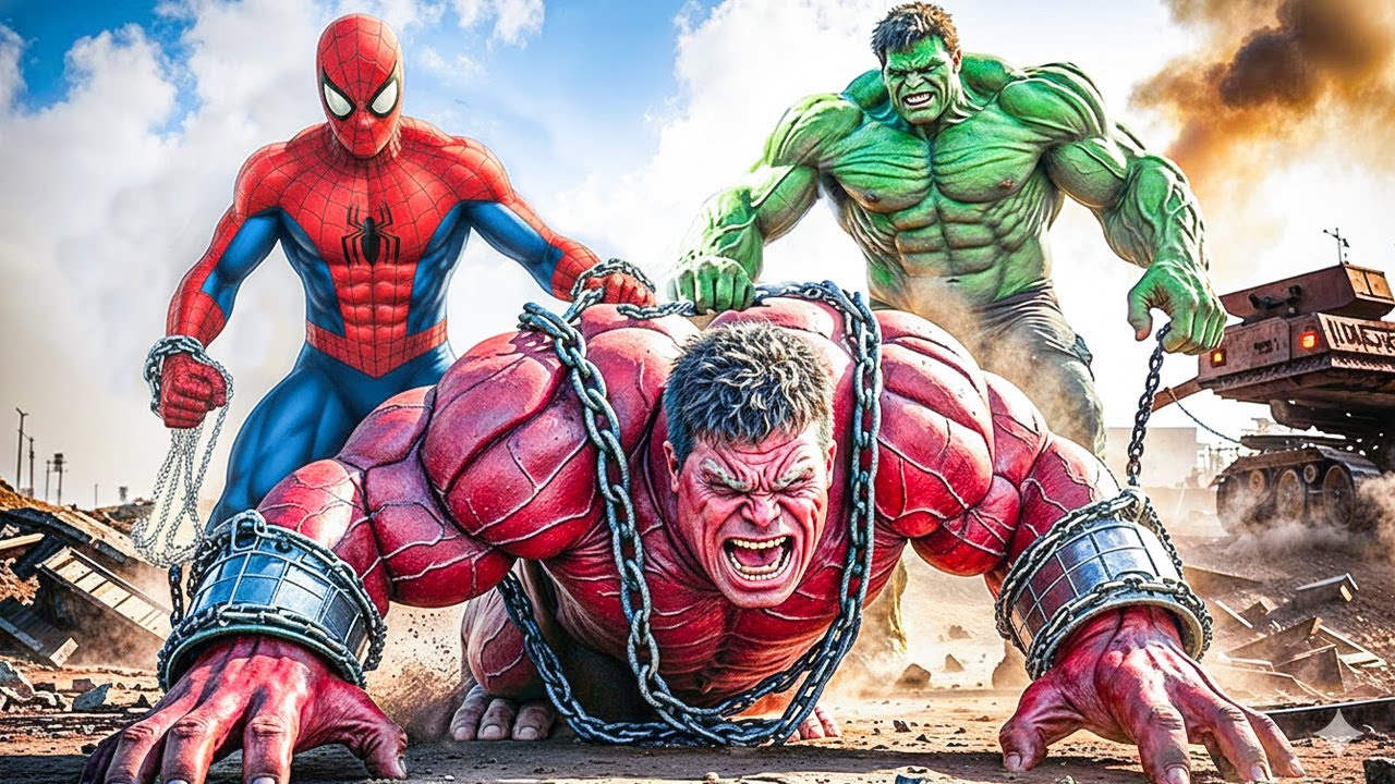 Unexpected team up: Spider-Man & Hulk against Evil Villain #2 | AI superhero Short Film