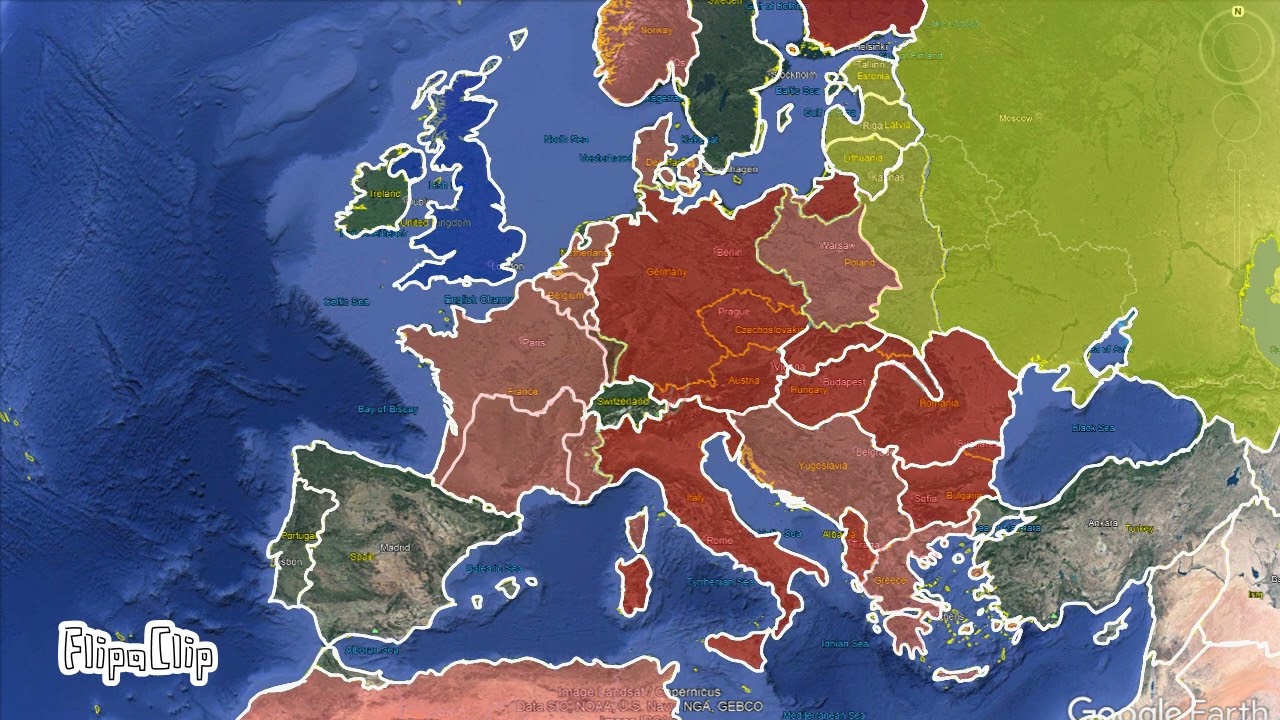 World War 2 mapped (old, very loosely)