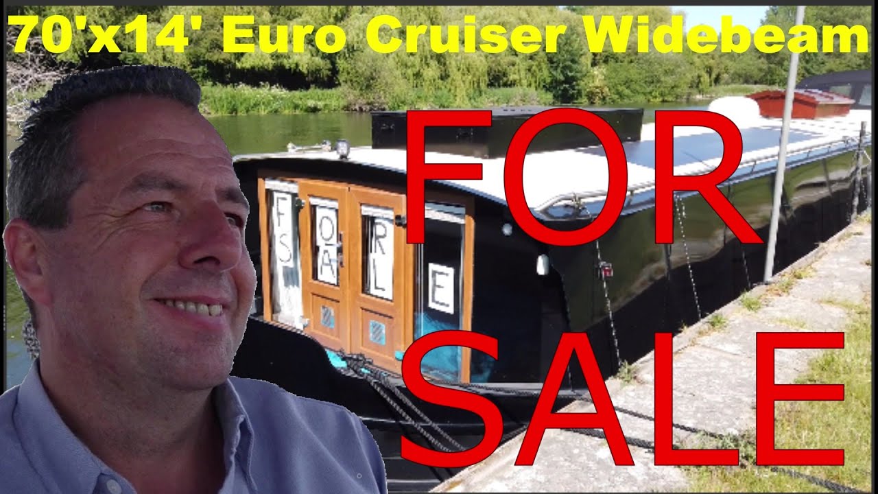 SOLD - Widebeam Canal Boat Euro Cruiser 70x14 UK
