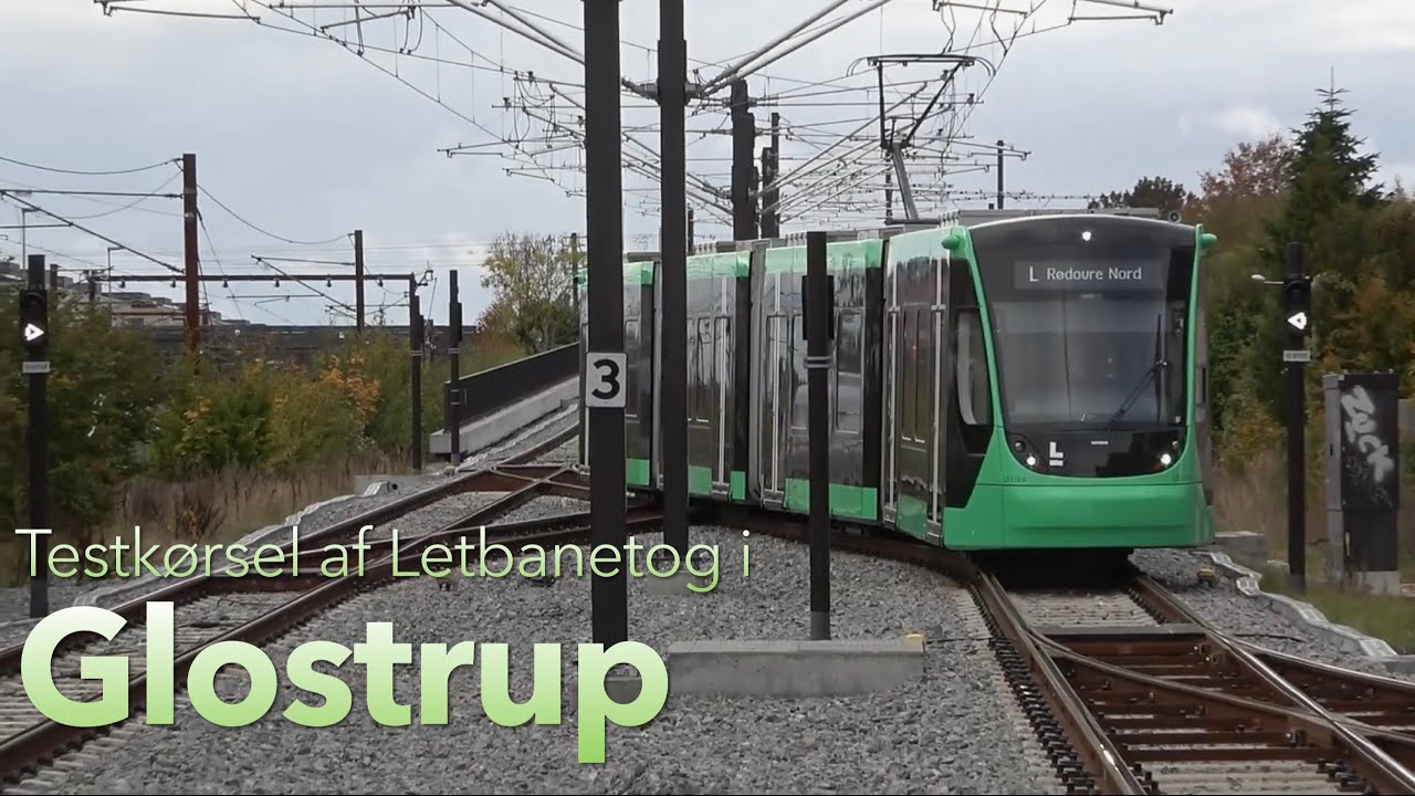 Testkørsel af Letbanetog i Glostrup