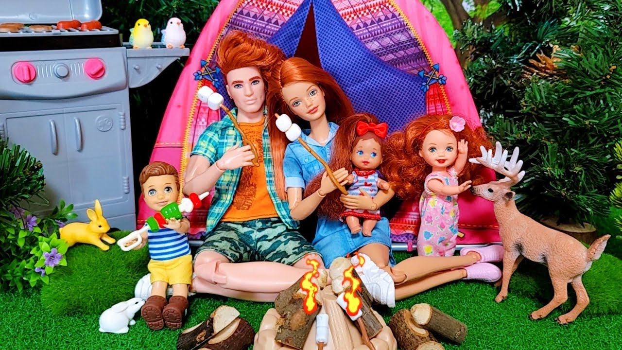 바비인형 가족 등산 캠핑 여행 이야기 /  Barbie & Ken Family Camping Trip 🏕 Routine / Outdoor Adventures Episode1