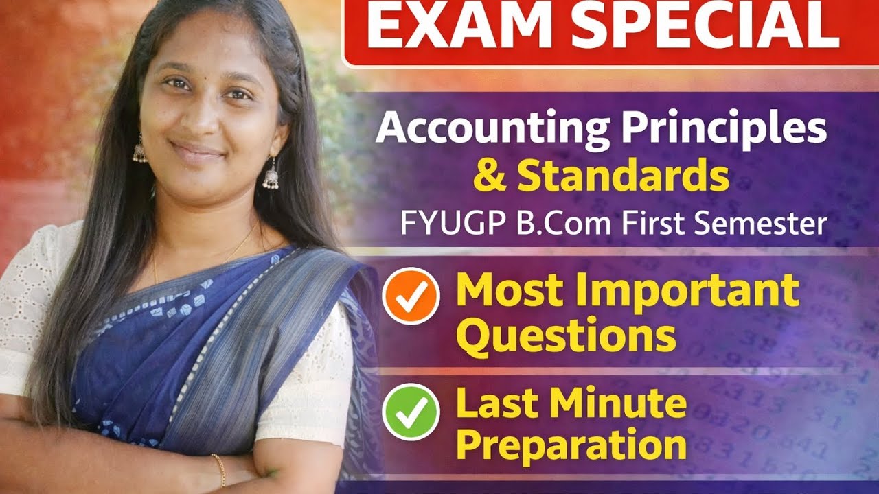 Kerala University B.Com FYUGP First Semester|Accounting Principles and standards|Important Questions