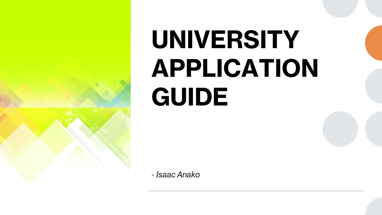 University Application Guide - Writing Personal Statements