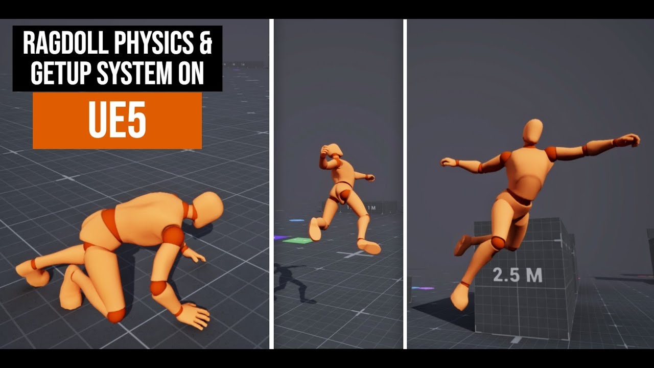 UE5 Ragdoll Physics Tutorial: Active Ragdoll, Stand Up & Moving Platforms (Complete Guide)