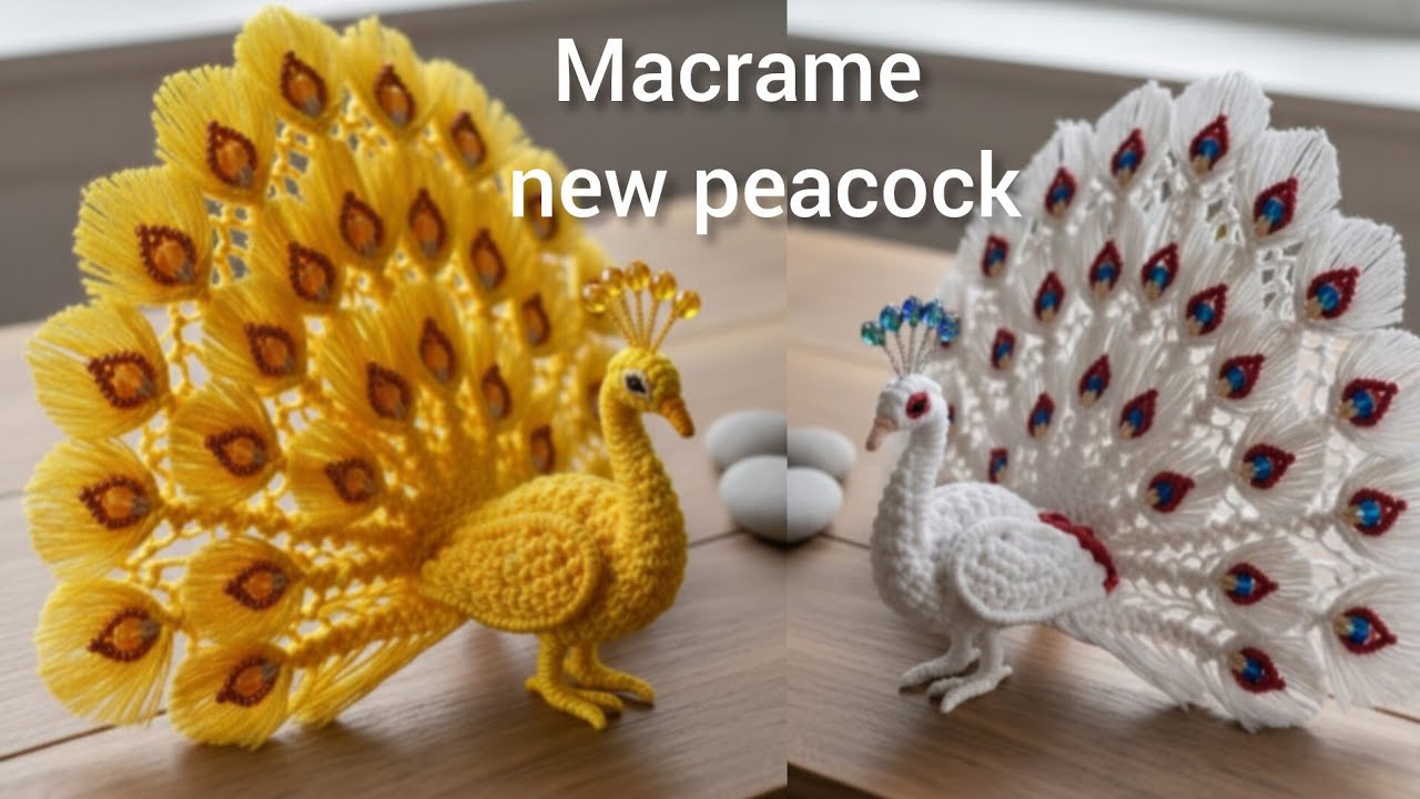 Macrame small peacock full body/macrame new peacock is live!