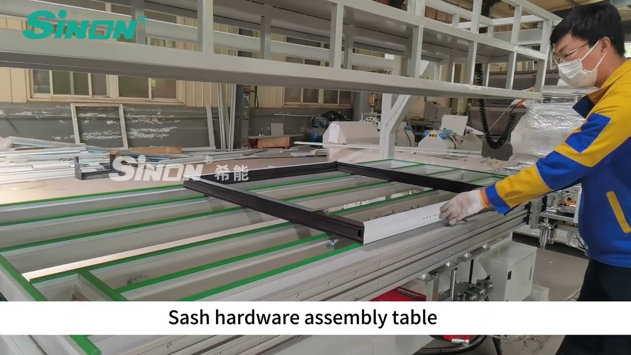PVC Sash Hardware Mounting Assembly Table (customzied) from China Sinon